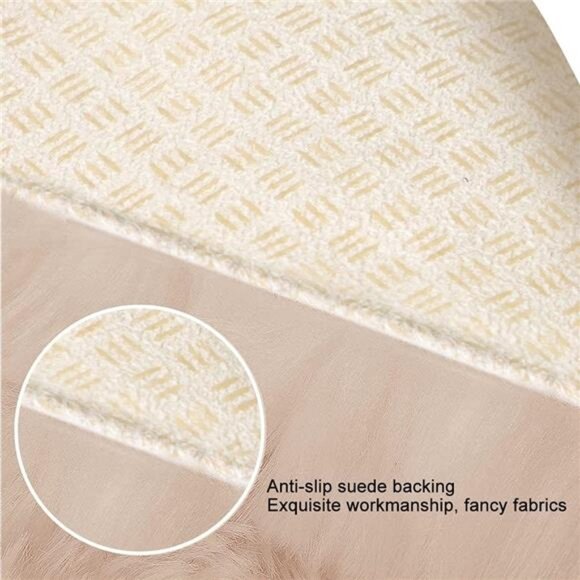 Ultra Soft Fluffy Faux Fur Sheepskin Area Rug Modern 2x6 Living Room Fur Runner - Picture 6 of 7